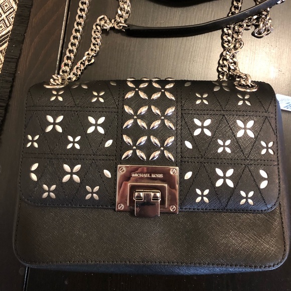 Michael Kors black purse with metallic decoration - Picture 2 of 6